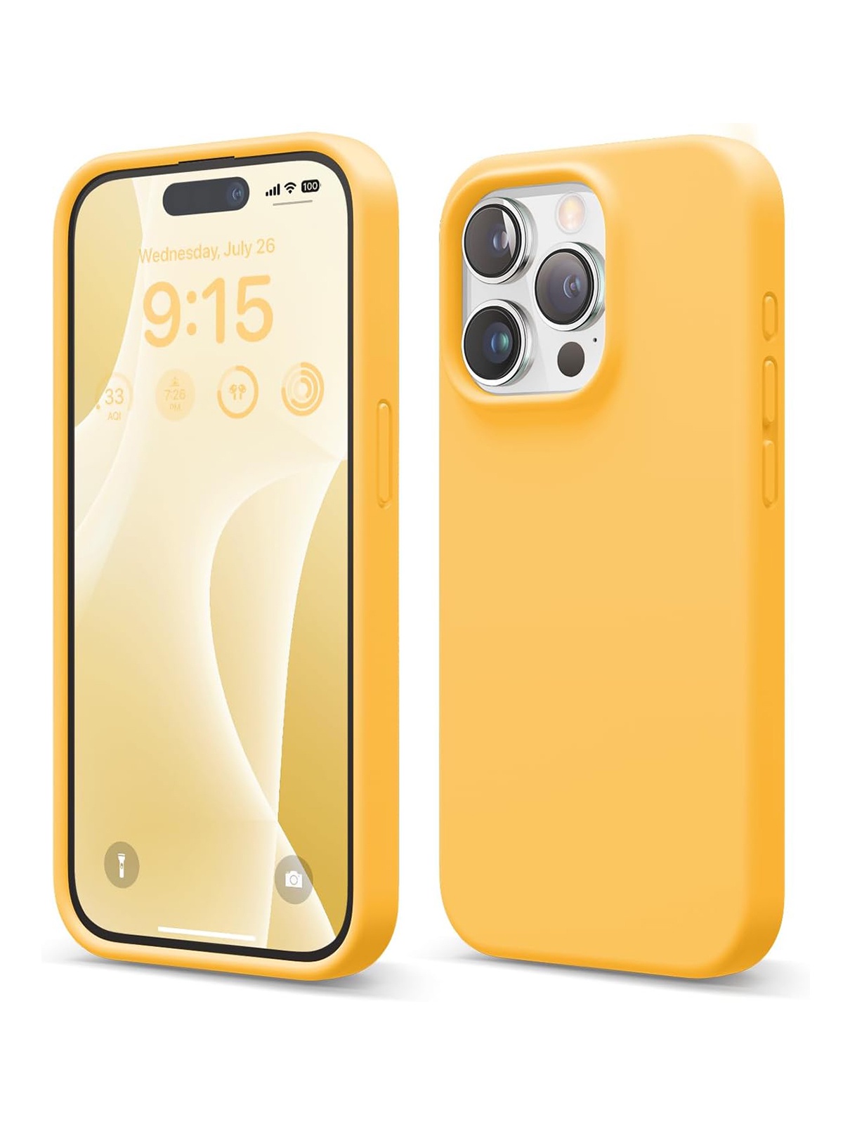 

Чехол Elago для iPhone 15 Pro Max силиконовый Liquid silicone с Soft touch, желтый