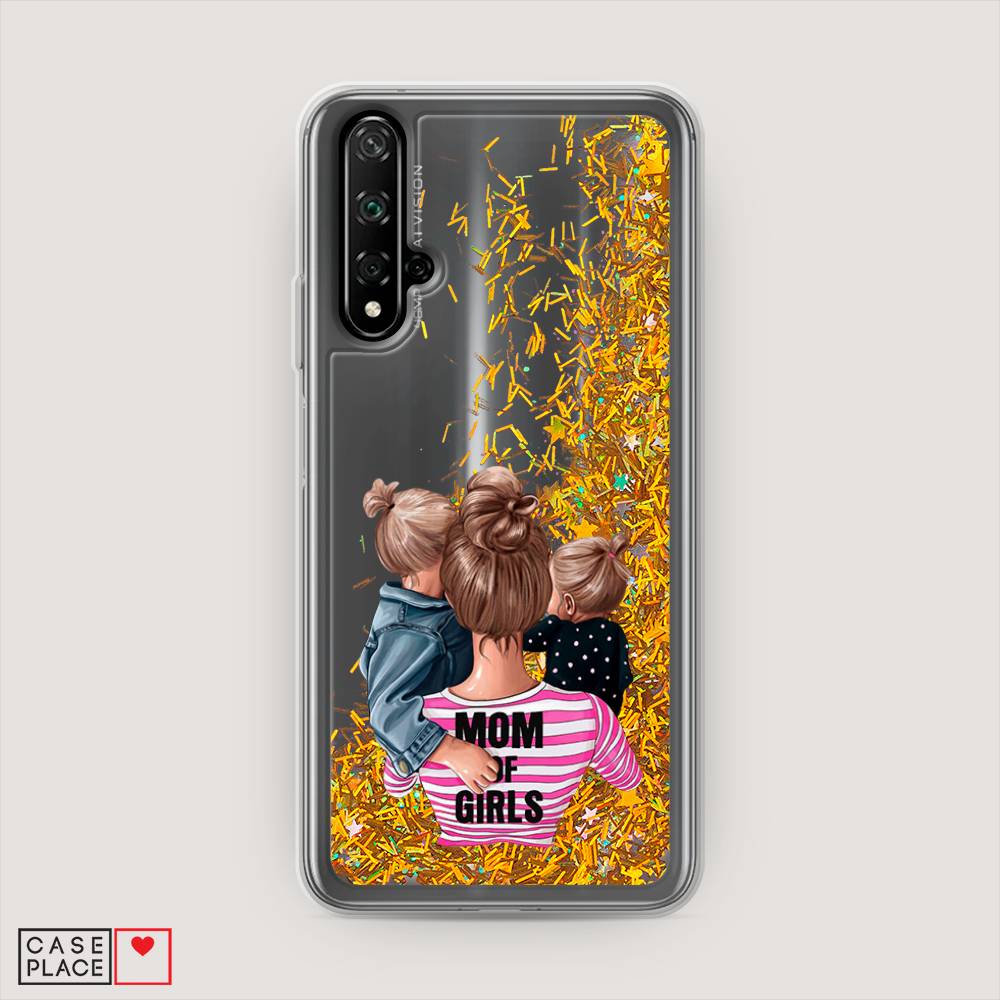 

Чехол Awog на Honor 20 "Mom of Girls", Синий;розовый;черный, 69590-1