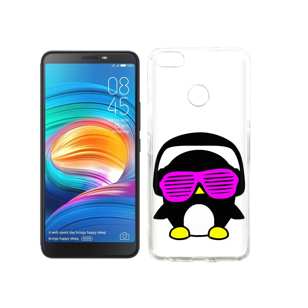 

Чехол MyPads Tocco для Tecno Camon X пингвин, Прозрачный, Tocco