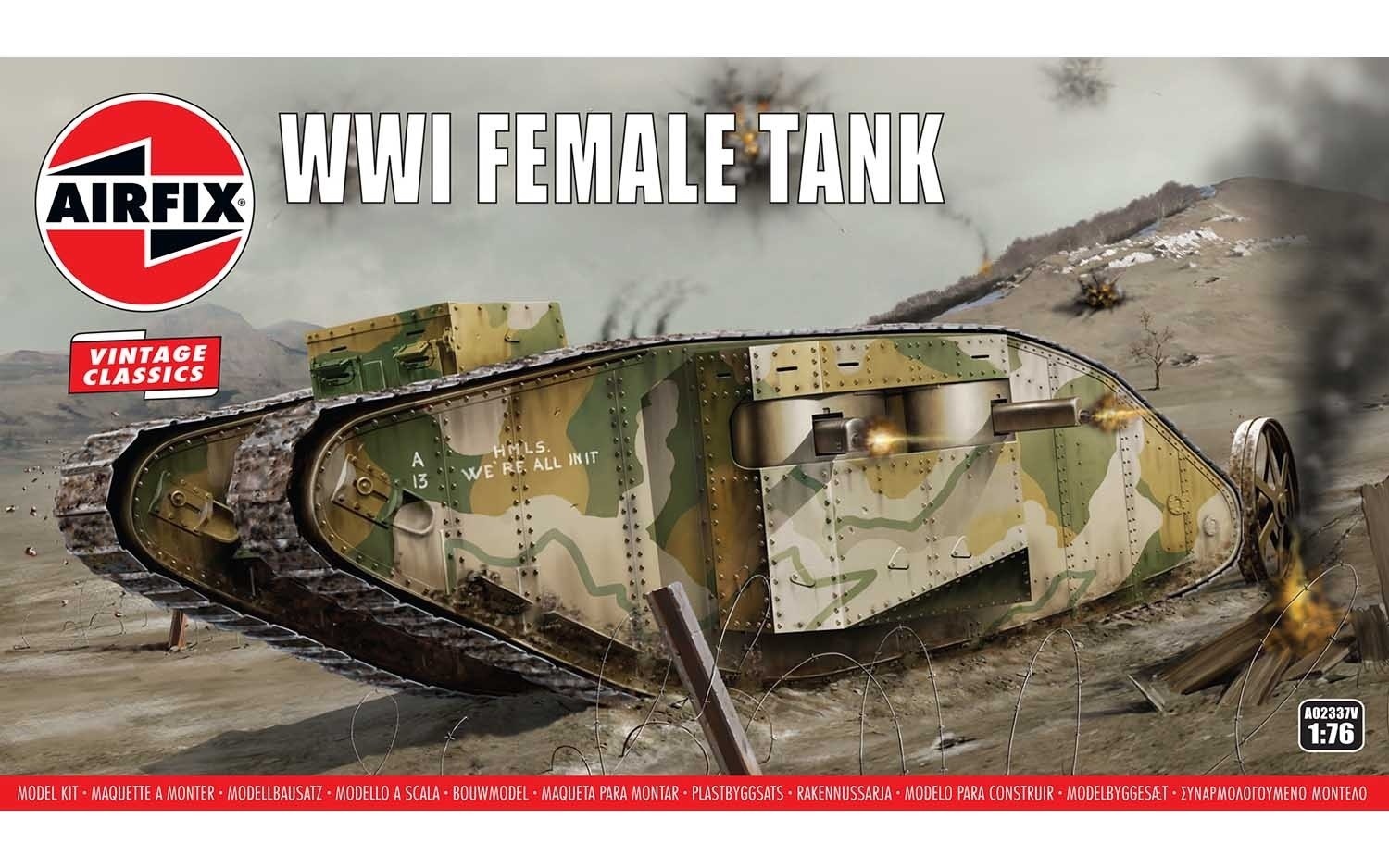 фото A02337v сборная модель танка wwi female tank airfix