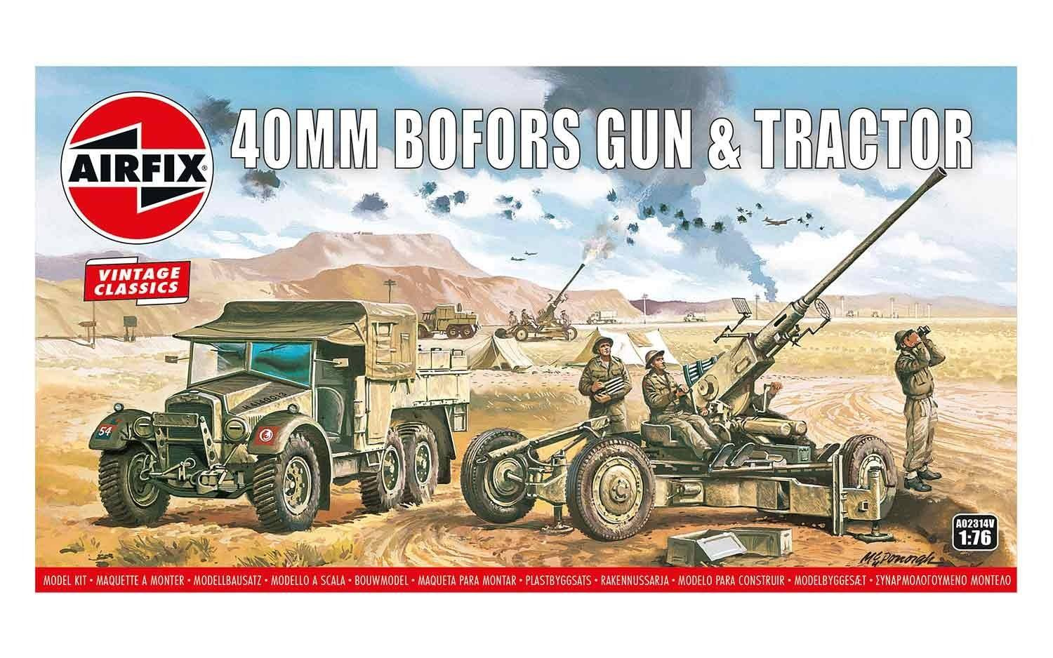 фото A02314v сборная модель пушки и тягача bofors gun tractor airfix