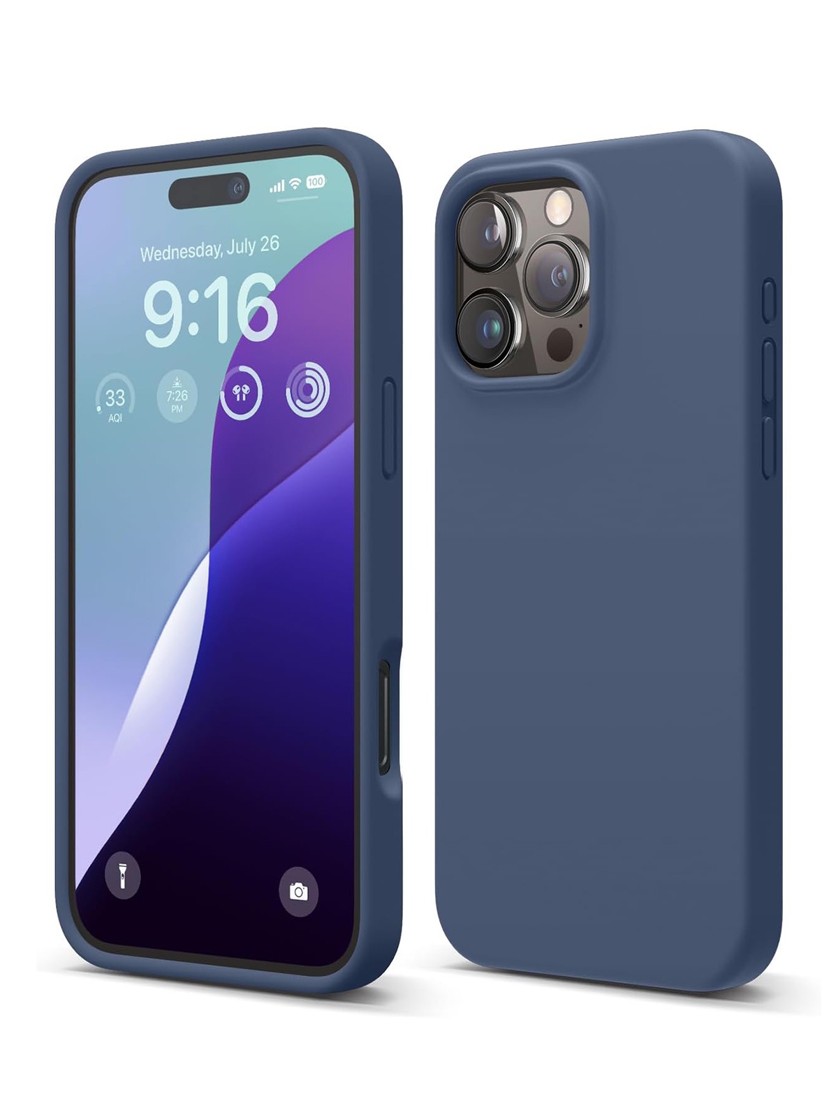 

Чехол Elago для iPhone 16 Pro силиконовый Liquid silicone с Soft touch, темно-синий