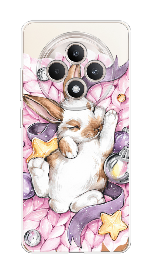 

Чехол на Oppo Reno 12F "Кролик спит", Розовый;белый, 2517850-1