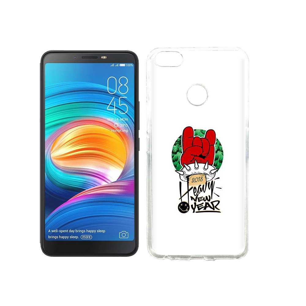 

Чехол MyPads Tocco для Tecno Camon X Гангстер новый год, Прозрачный, Tocco