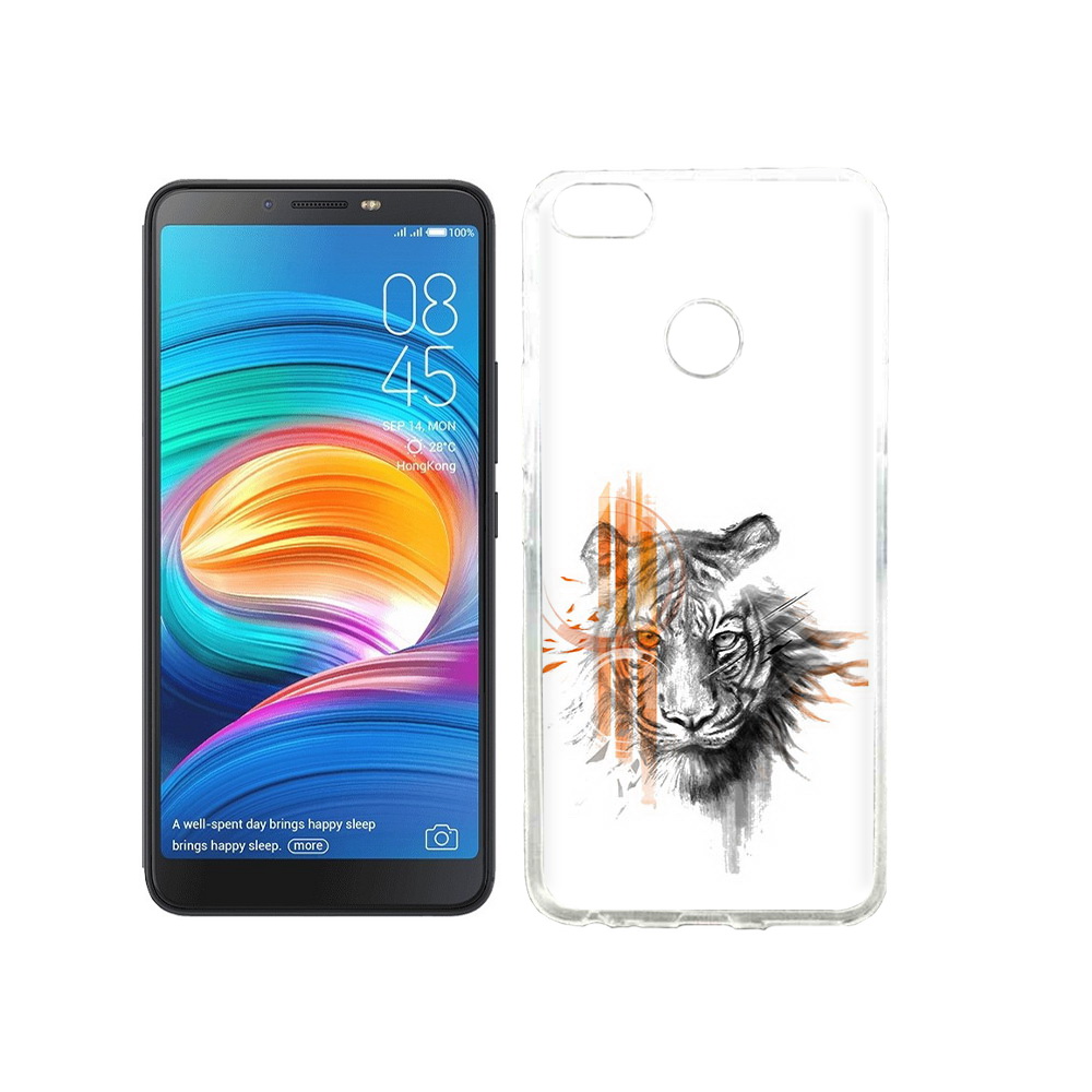 

Чехол MyPads Tocco для Tecno Camon X огненный тигр, Прозрачный, Tocco