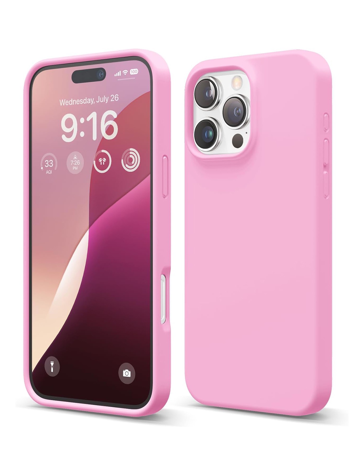 

Чехол Elago для iPhone 16 Pro силиконовый Liquid silicone с Soft touch, розовый