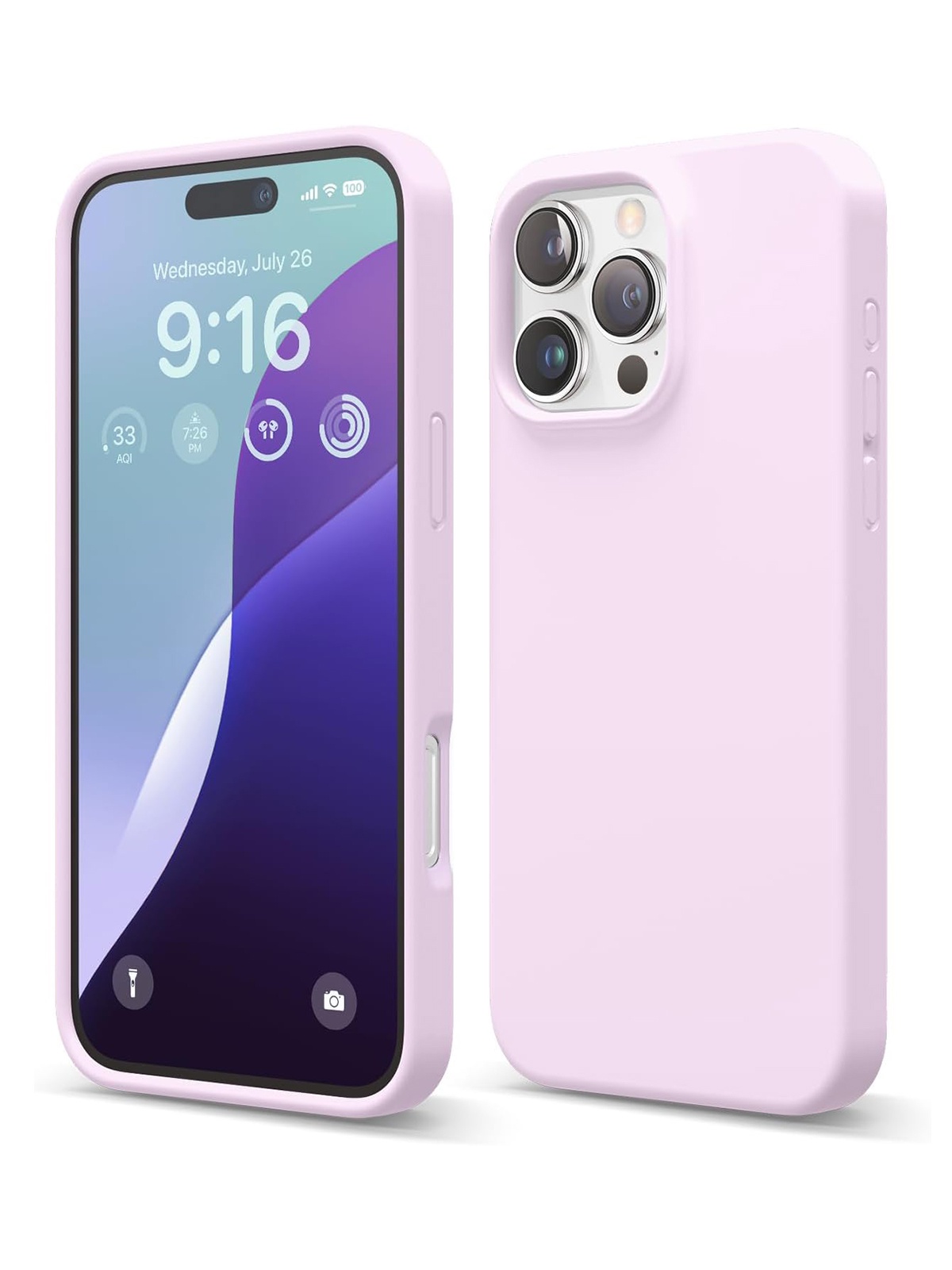 

Чехол Elago для iPhone 16 Pro силиконовый Liquid silicone с Soft touch, сиреневый, Розовый