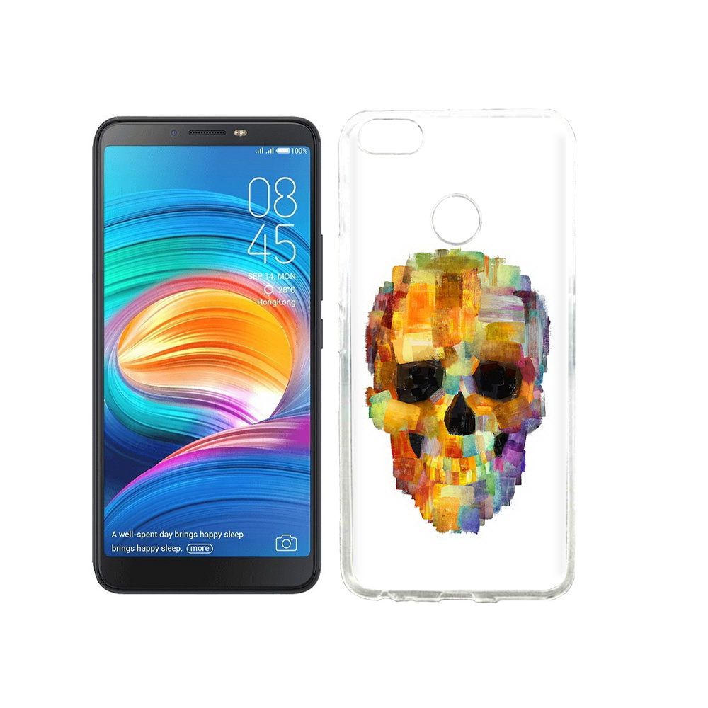 

Чехол MyPads Tocco для Tecno Camon X нарисованный череп, Прозрачный, Tocco