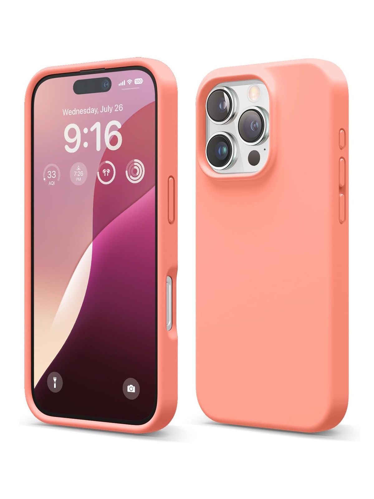 

Чехол Elago для iPhone 16 Pro силиконовый Liquid silicone с Soft touch, Pomelo Pink, Розовый