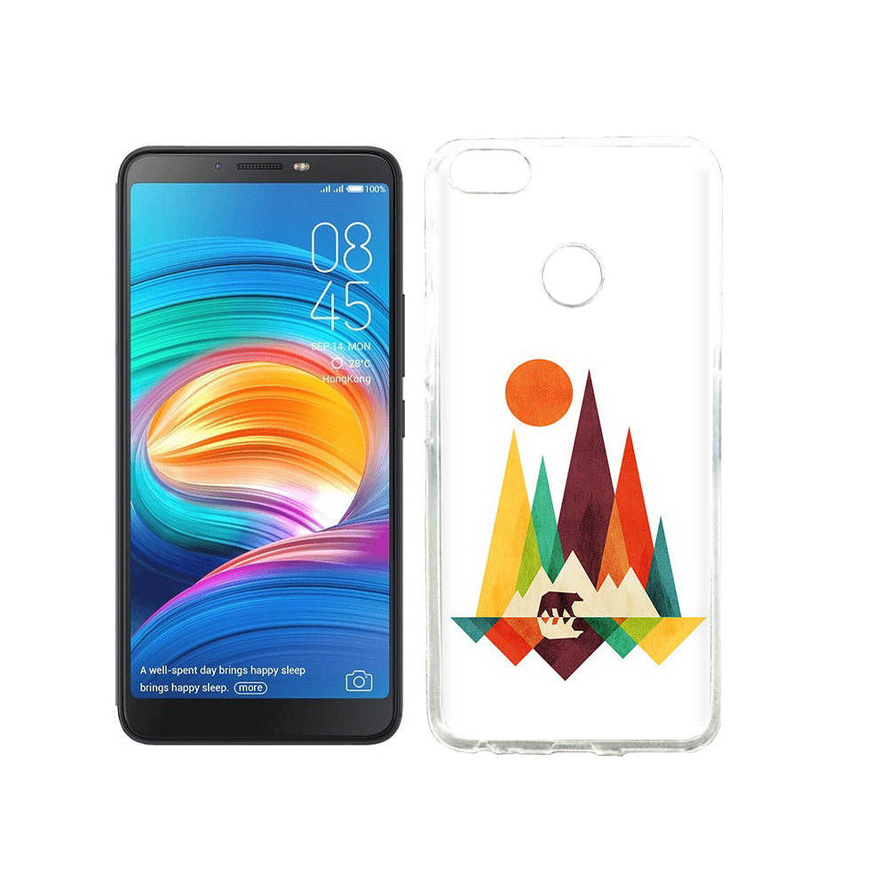 

Чехол MyPads Tocco для Tecno Camon X нарисованные горы с медведем, Прозрачный, Tocco
