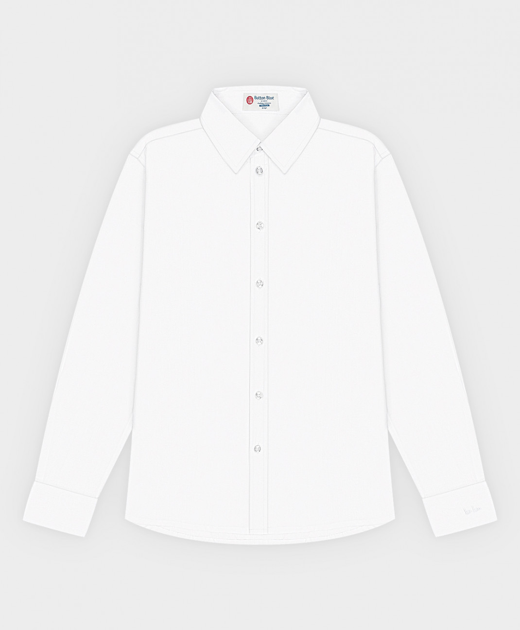 

Рубашка детская Button Blue 222BBBS23100200 цв. белый р. 128, 222BBBS23100200