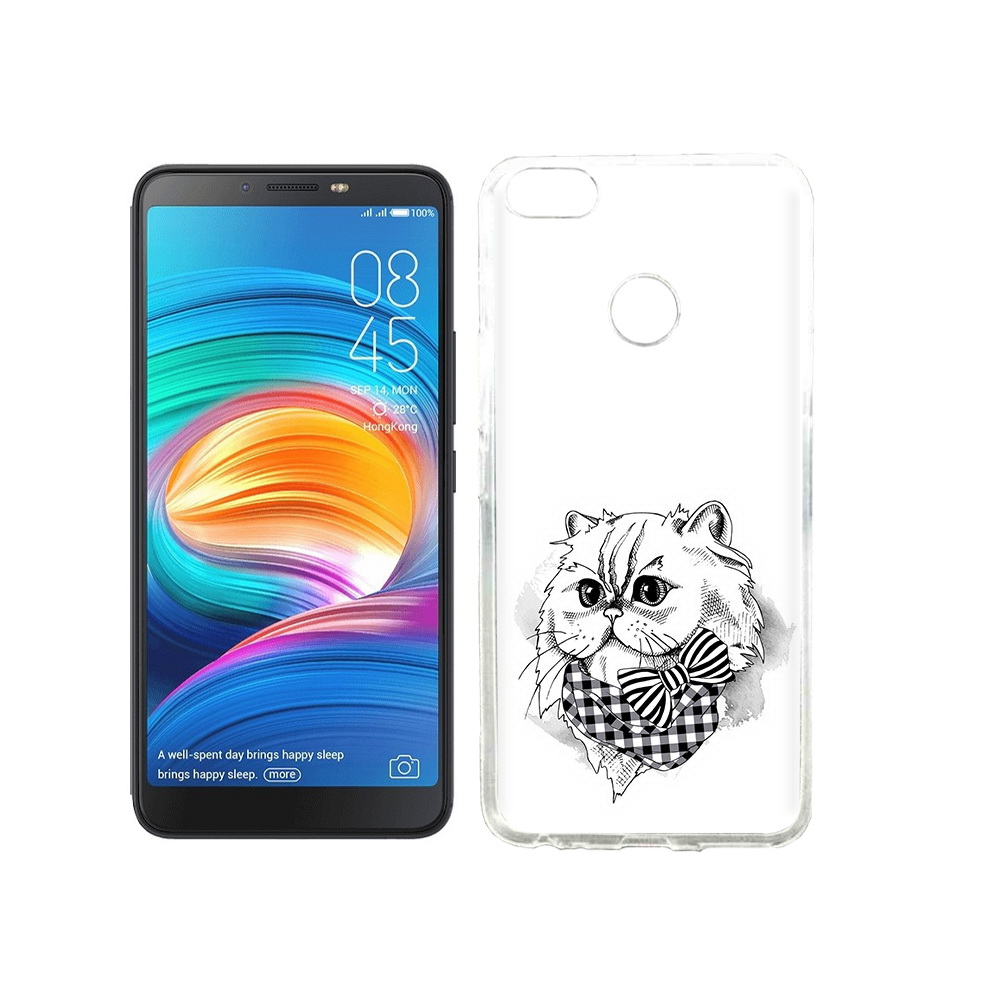 

Чехол MyPads Tocco для Tecno Camon X нарисованная красивая кошечка, Прозрачный, Tocco