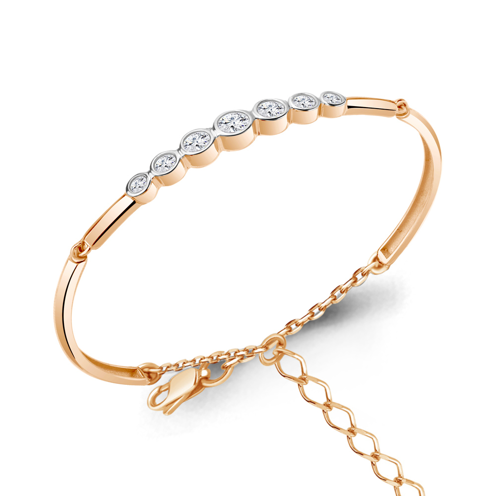 

Браслет из серебра с фианитом Aquamarine Aquamarine 74632А_925_з р. 17, 74632А_925_з