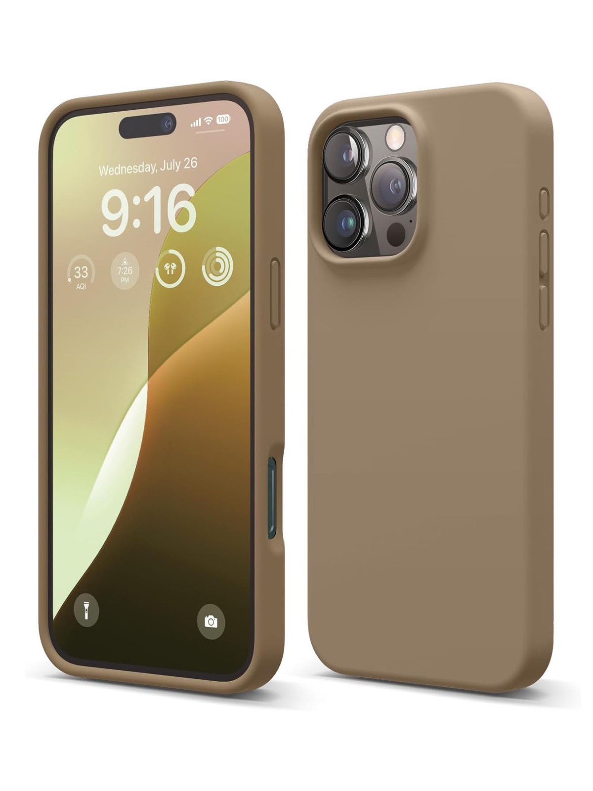 

Чехол Elago для iPhone 16 Pro Max силиконовый Liquid silicone с Soft touch, коричневый