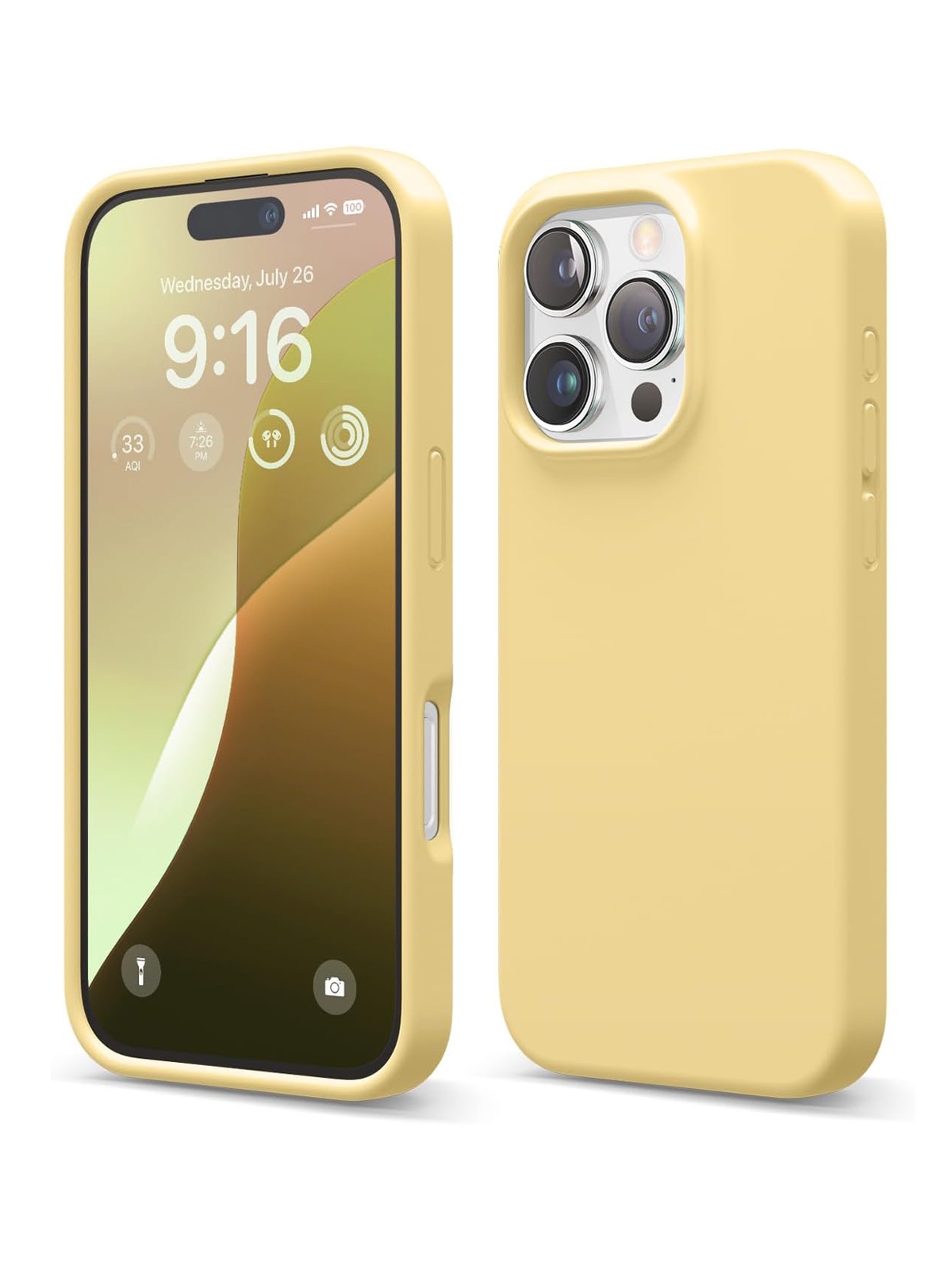 

Чехол Elago для iPhone 16 Pro Max силиконовый Liquid silicone Soft touch, желтый