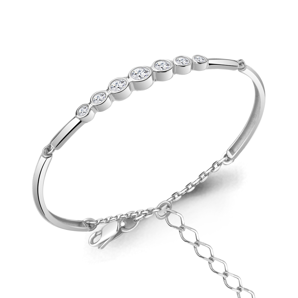 

Браслет из серебра с фианитом Aquamarine Aquamarine 74632А_925_р р. 16, 74632А_925_р