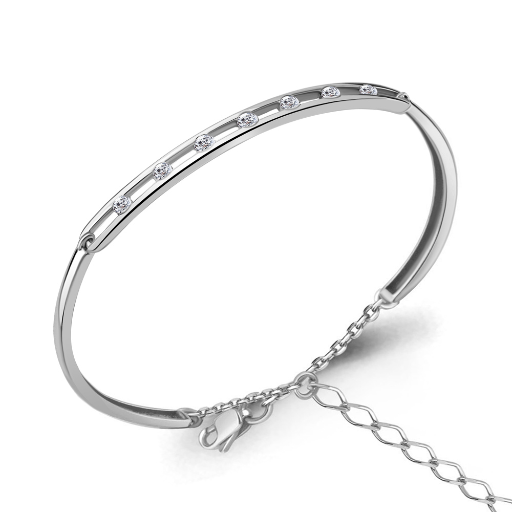 

Браслет из серебра с фианитом Aquamarine Aquamarine 74631А_925_р р. 17, 74631А_925_р