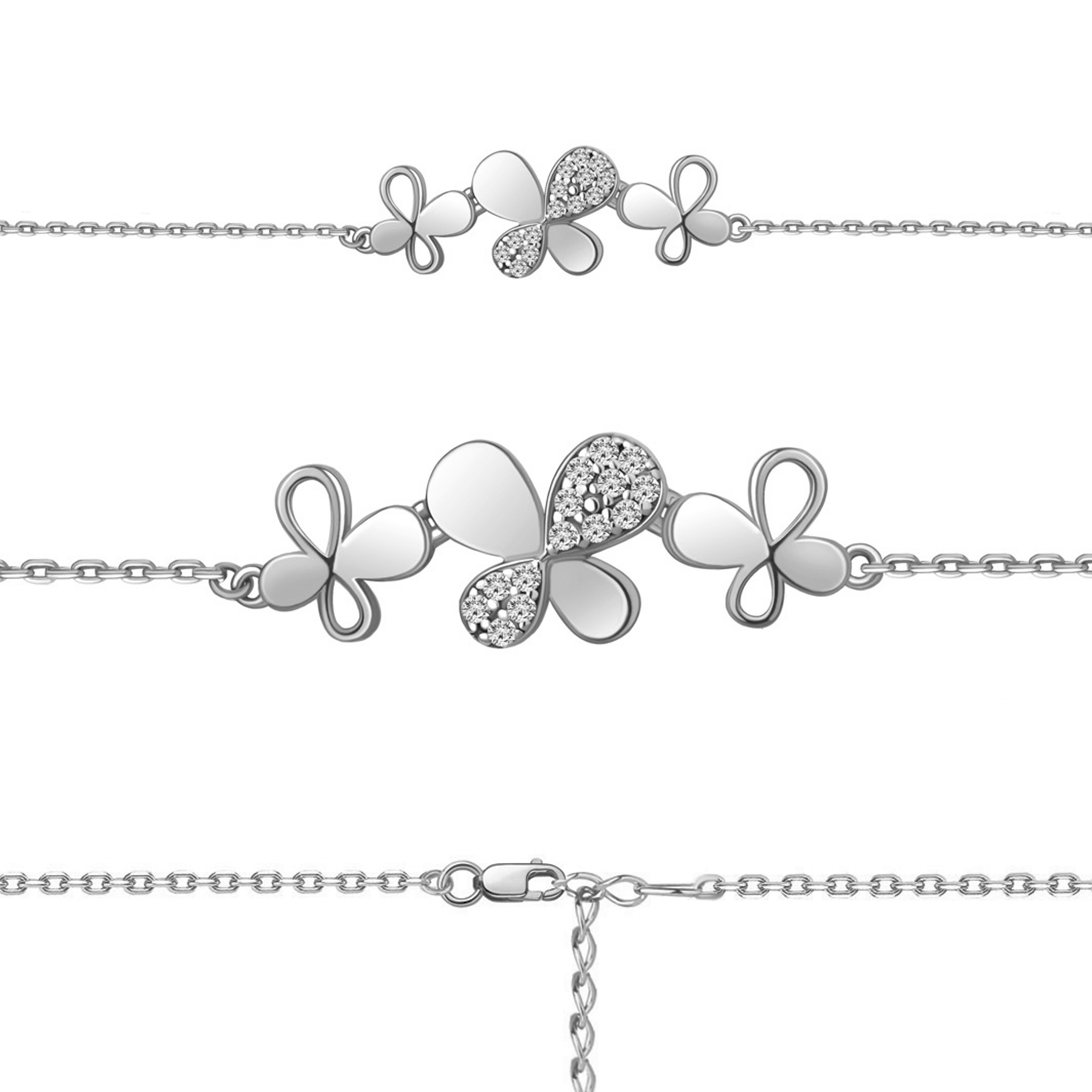 

Браслет из серебра с фианитом р. 15 Aquamarine 74629А_925_р, 74629А_925_р