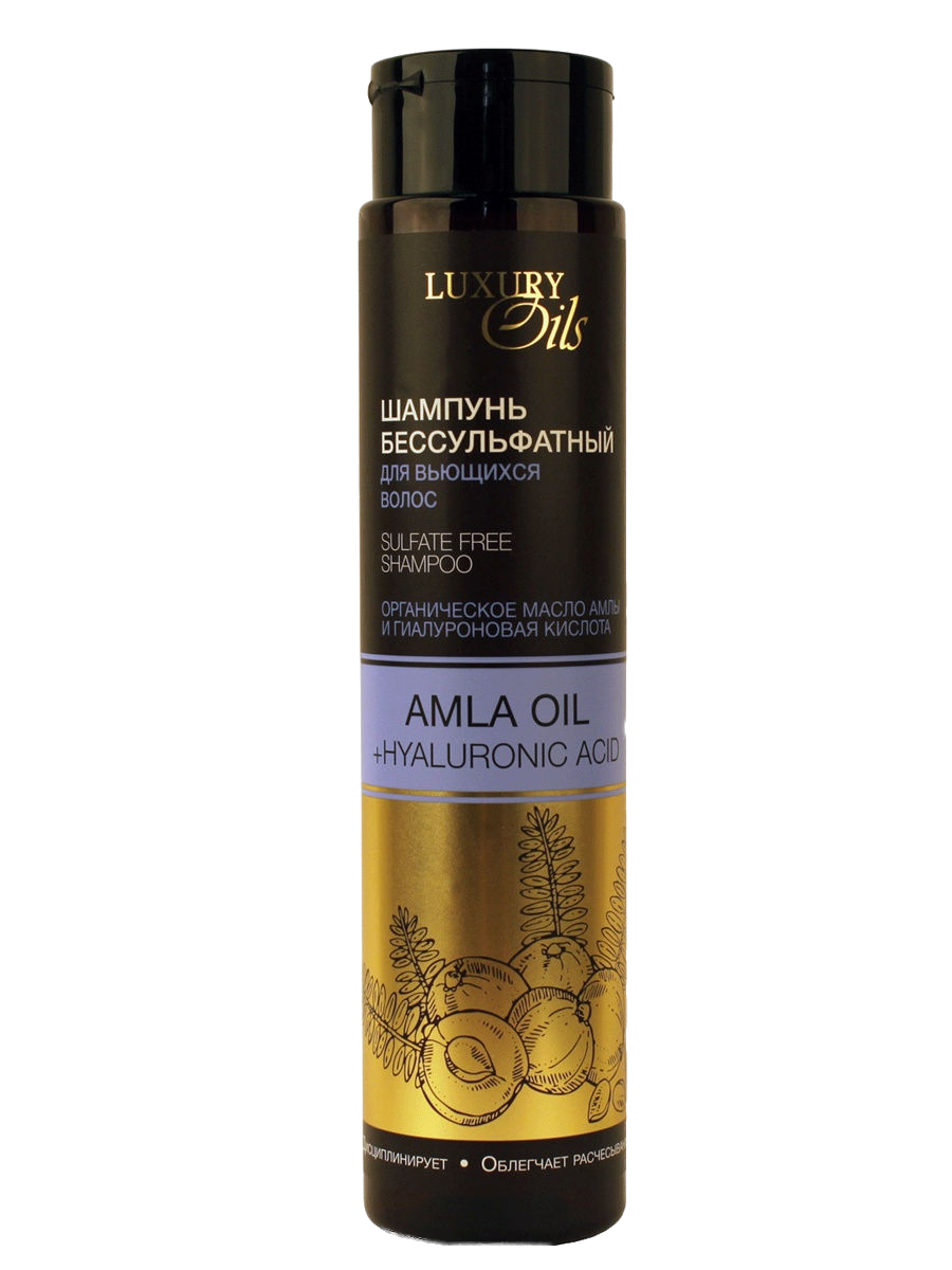 фото Шампунь luxury oils бессульфатный для вьющихся волос, 350 мл 7803619 русское поле