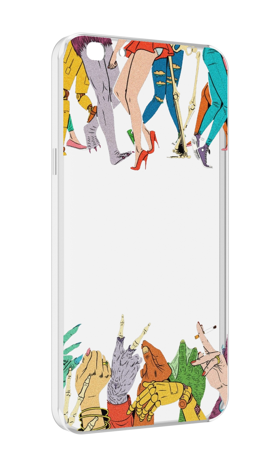 

Чехол MyPads разные персонажи пальчики для Oppo A77/F3 (2017 год), Прозрачный, Tocco
