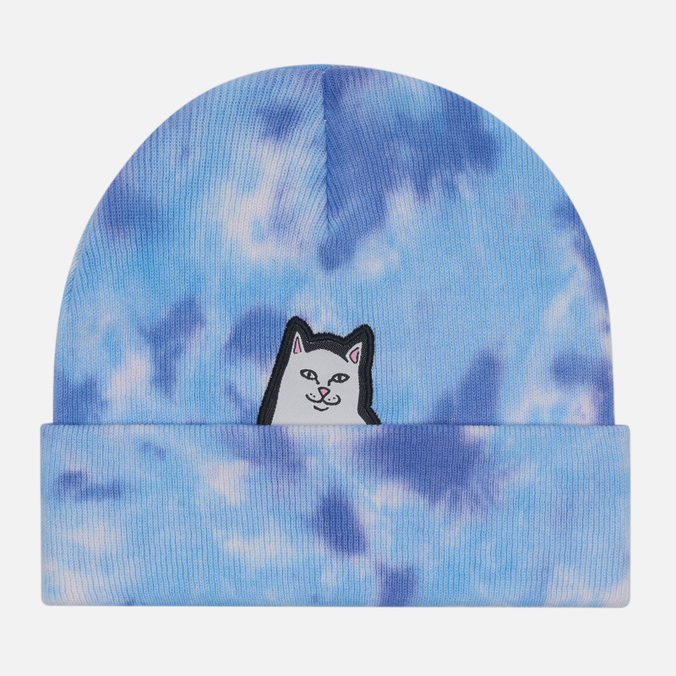 фото Шапка мужская ripndip lord nermal tie-dye rnd8132 голубая, one size