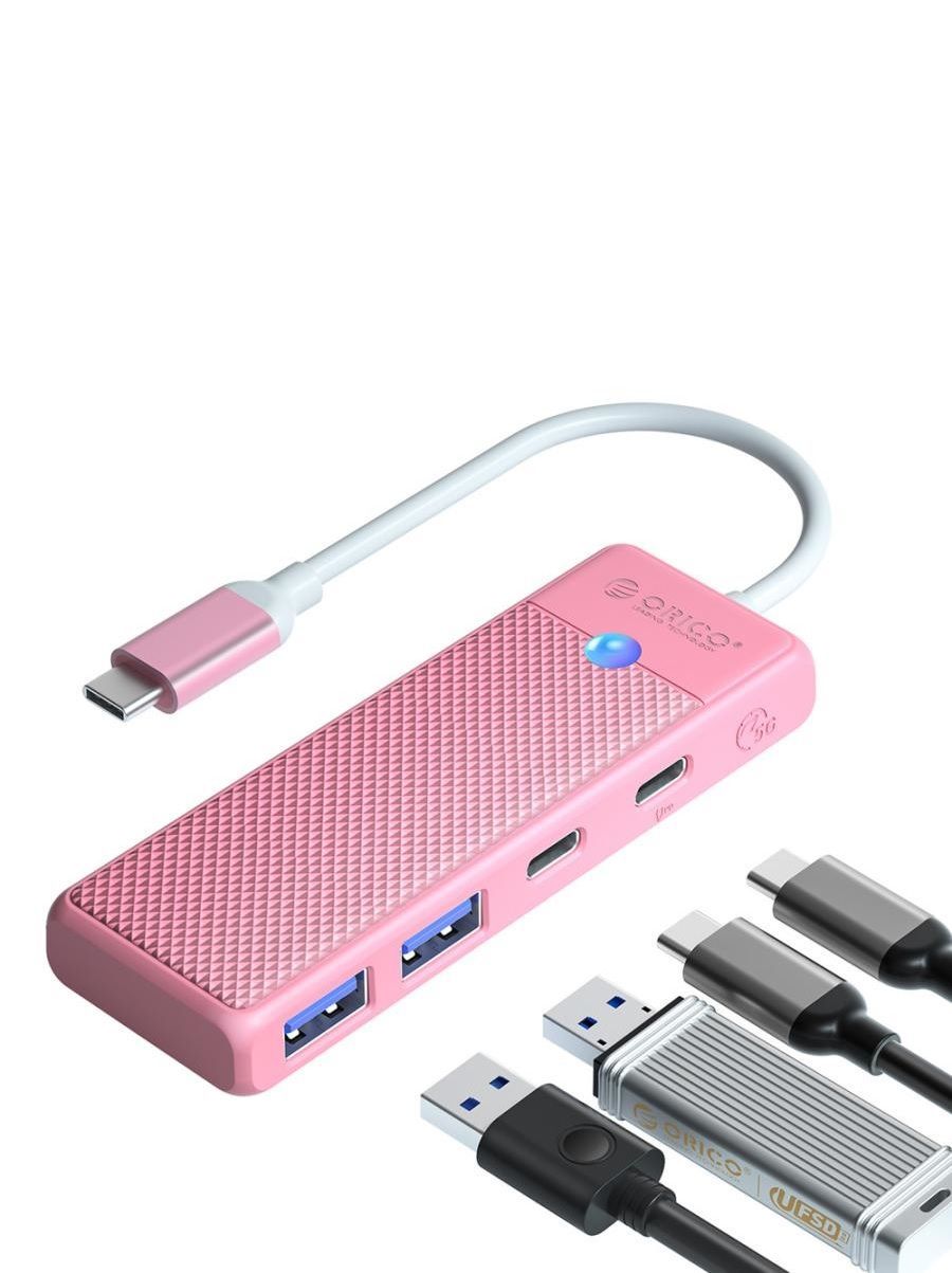 USB-концентратор ORICO розовый (ORICO-PAPW2AC-C3-015-PK-EP)