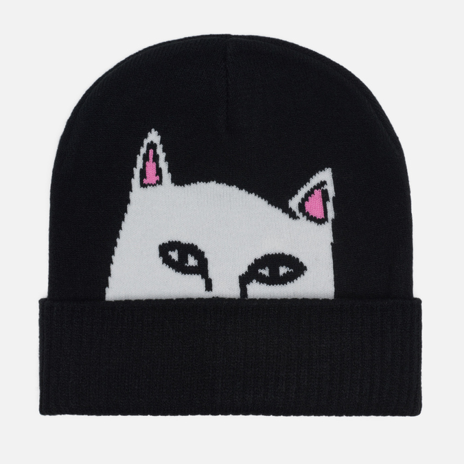 фото Шапка мужская ripndip peeking nermal beanie чёрная, one size