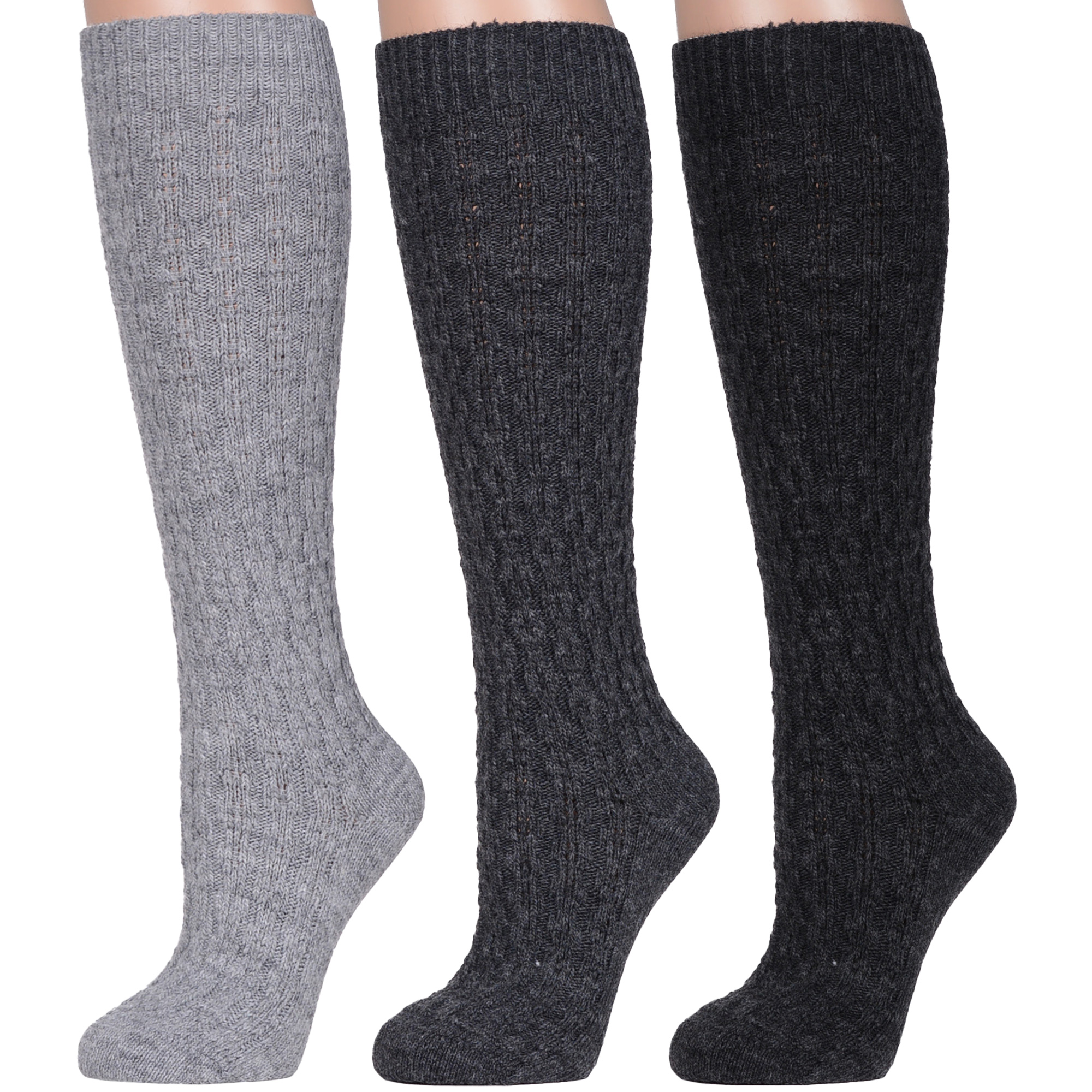 

Комплект гольфов женских Rusocks 3-Ж-155-03 разноцветных 23-25, Серый;черный, 3-Ж-155-03