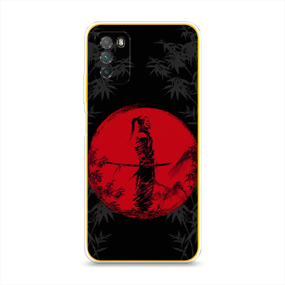 

Чехол на Xiaomi Poco M3 "Самурай на красном фоне", Черный;красный;серый, 39550-4