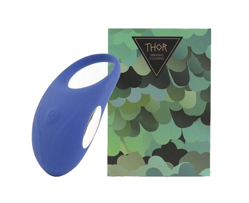 Виброкольцо FeelzToys Thor Cockring синее