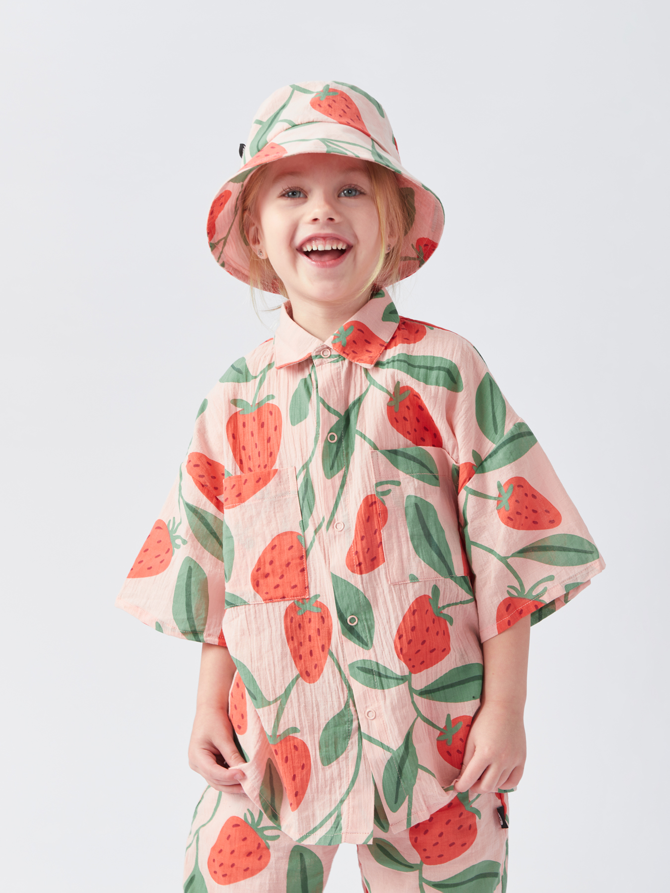 Рубашка детская Happy Baby 88116, розовый, 98 надувной круг для плавания пончик strawberry donut baziator bg0001 розовый 120 см