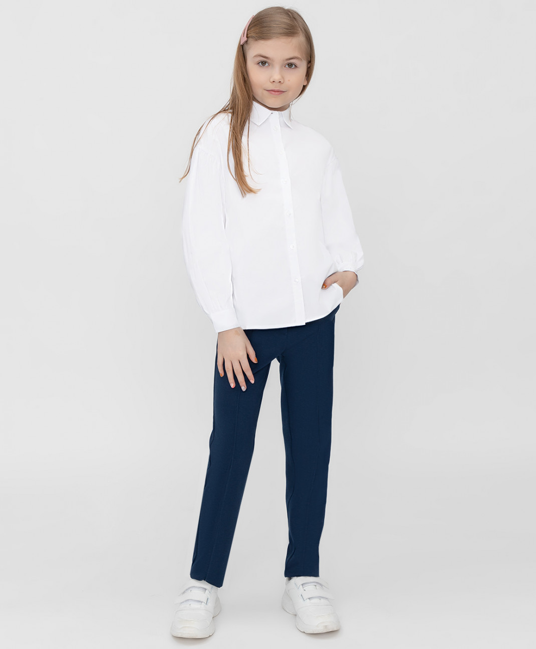

Брюки детские Button Blue 222BBGS63011000 цв. синий р. 128, 222BBGS63011000