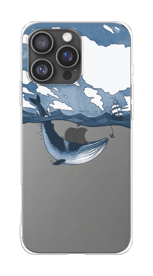 

Чехол на Apple iPhone 16 Pro Max "Большой кит", Синий, 16350-1