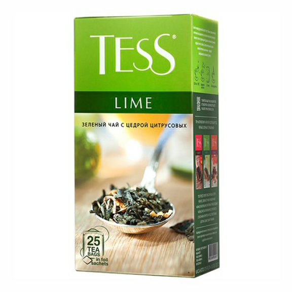 Чай зеленый Tess Lime в пакетиках 1,5 г х 25 шт