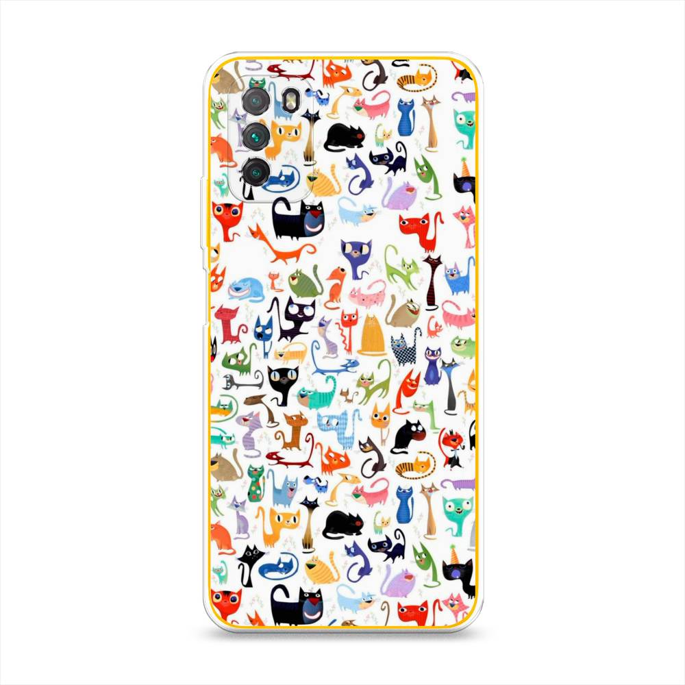 

Чехол на Xiaomi Poco M3 "Цветные коты", Разноцветный, 39550-1
