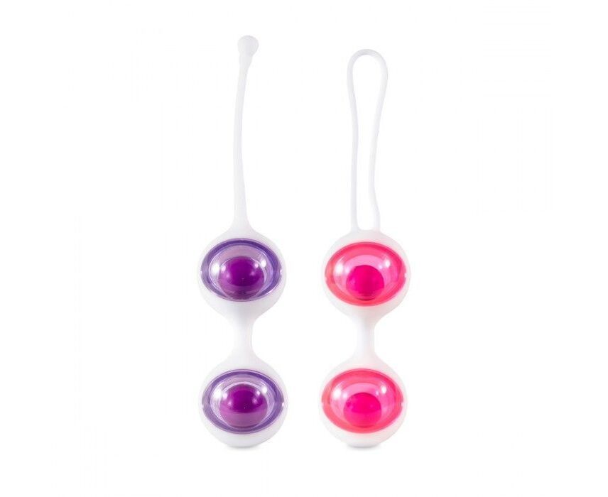 Набор вагинальных тренажеров FeelzToys Jena Geisha Balls фиолетово-розовый 2 шт