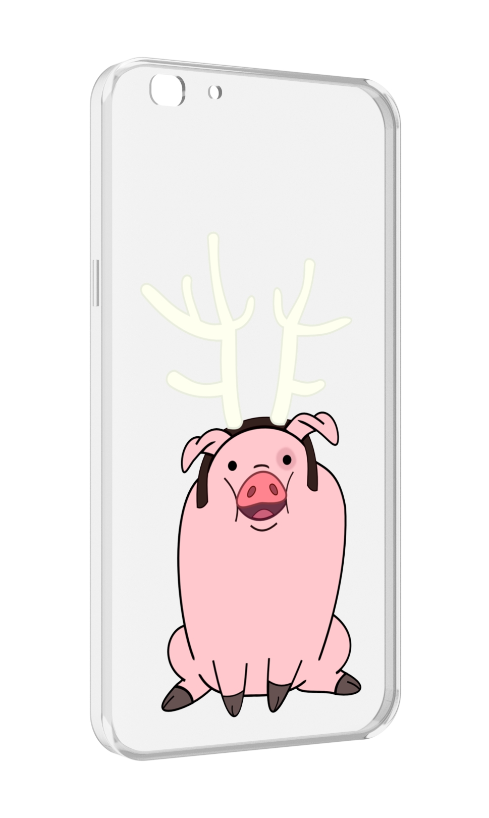 

Чехол MyPads поросенок-с-рогами для Oppo A77/F3 (2017 год), Прозрачный, Tocco