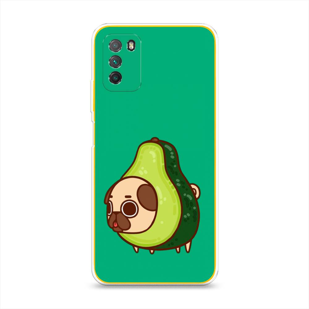 

Чехол на Xiaomi Poco M3 "Мопс авокадик", Зеленый, 39550-1