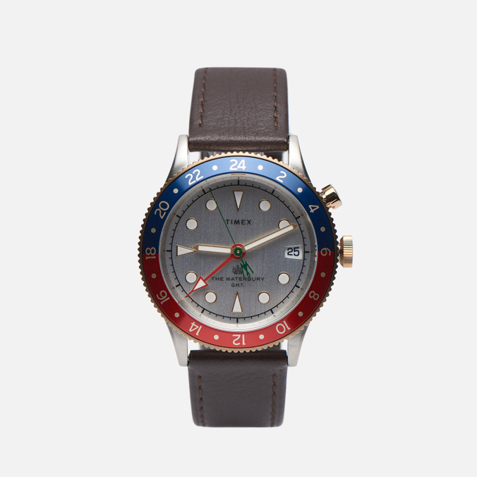 фото Наручные часы мужские timex waterbury traditional gmt leather