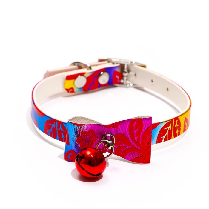 

Ошейник "Сияние" с бубенчиком, 29 х 1 см, ОШ 20-25, красный