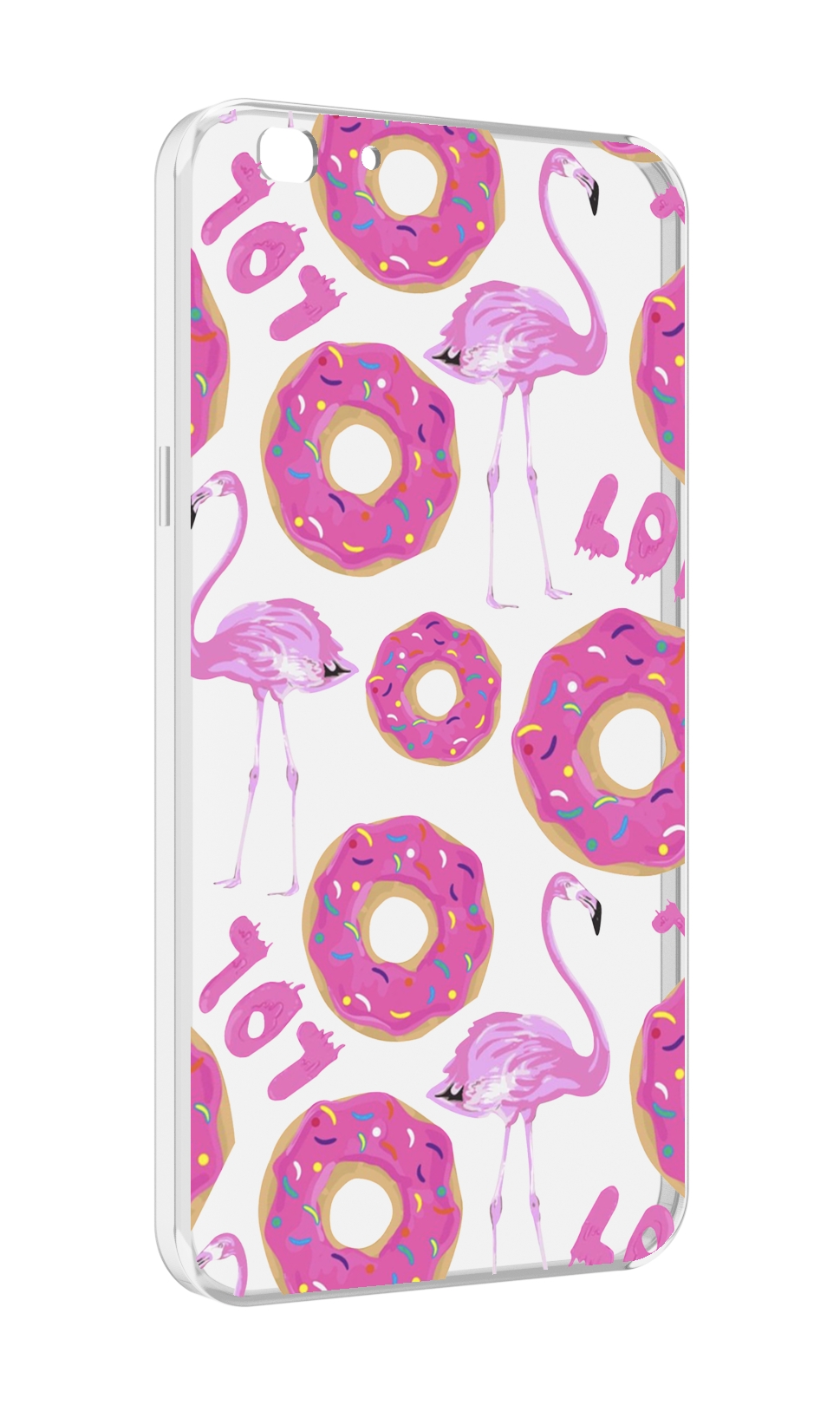 

Чехол MyPads пончики-фламинго для Oppo A77/F3 (2017 год), Прозрачный, Tocco