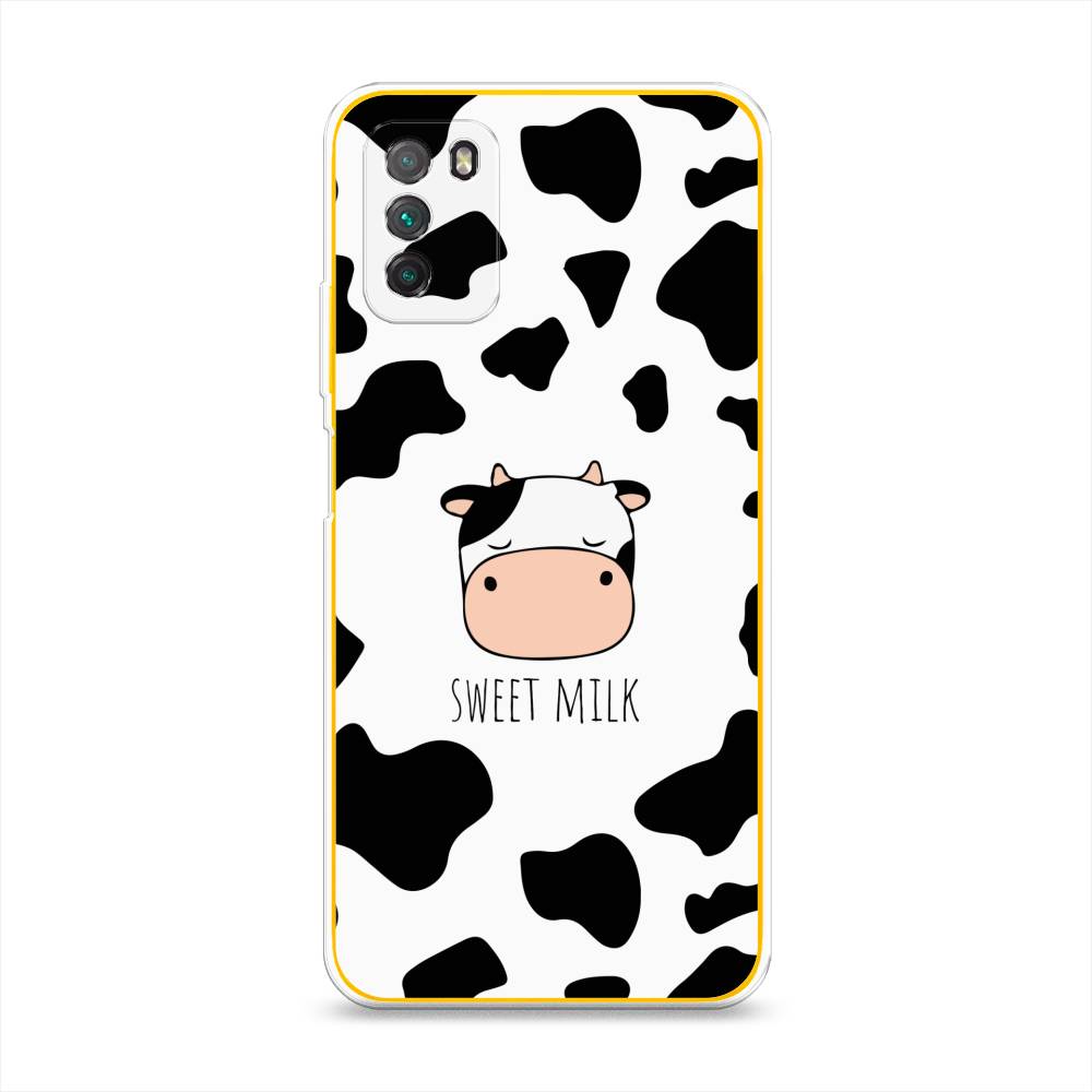 

Чехол на Xiaomi Poco M3 "Sweet milk", Розовый;белый;черный, 39550-1