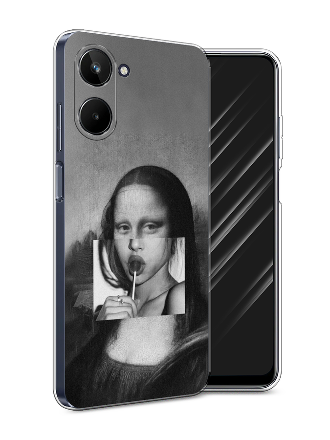 

Чехол Awog на Realme 10 4G "Mona Lisa sucking lollipop", Серый, 2512150-9