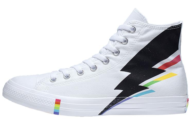 

Кеды унисекс Converse Chuck Taylor All Star Hi Pride Pride Lightning Bolt белые 38 EU, Белый, Chuck Taylor All Star Hi Pride Pride Lightning Bolt