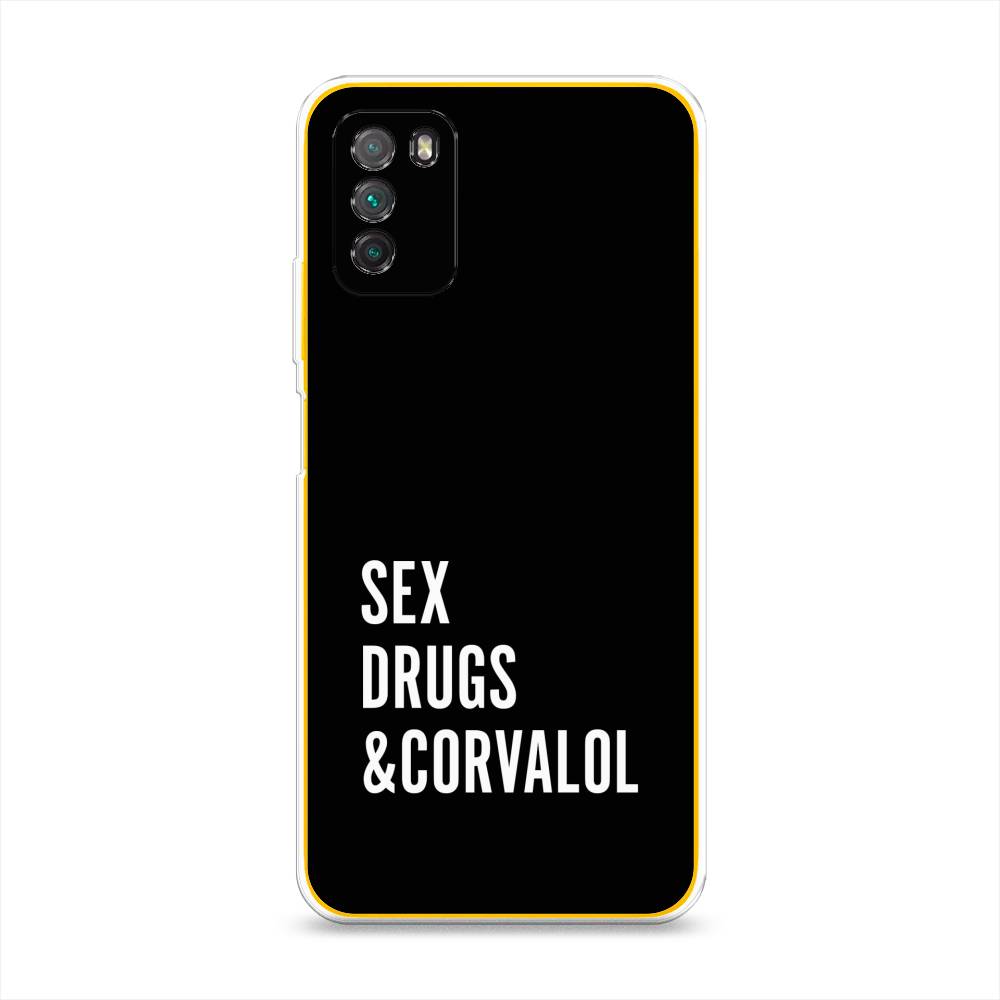 

Чехол на Xiaomi Poco M3 "Corvalol", Черный;серый;белый, 39550-6