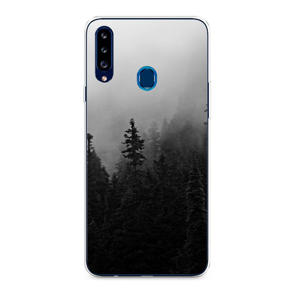 

Чехол на Samsung Galaxy A20s "Туманный лес", Серый;черный, 2100850-2