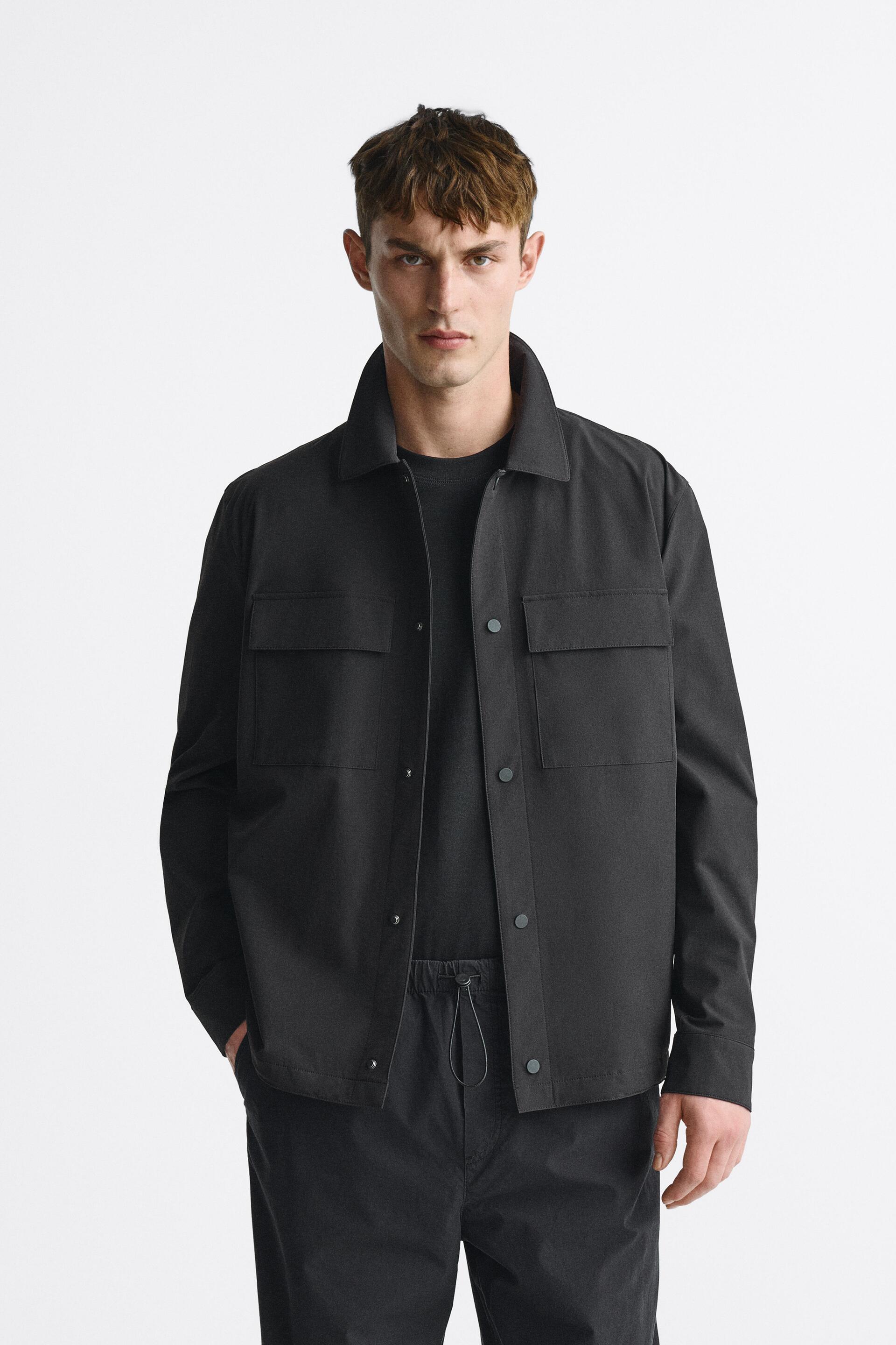 

Рубашка мужская ZARA 07380706 черная S (доставка из-за рубежа), Черный, 07380706