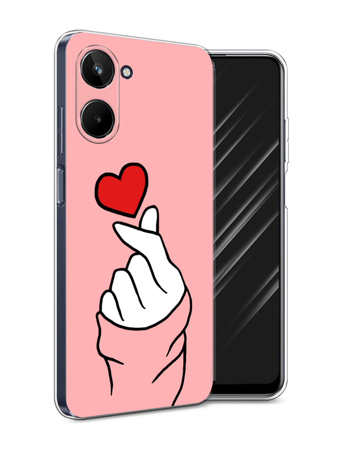 

Чехол Awog на Realme 10 4G "Милое сердечко", Белый;красный;черный, 2512150-7