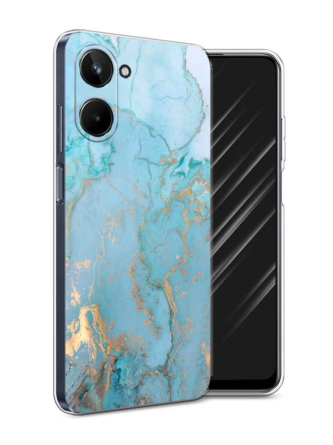 

Чехол Awog на Realme 10 4G "Голубой мрамор рисунок", 2512150-3