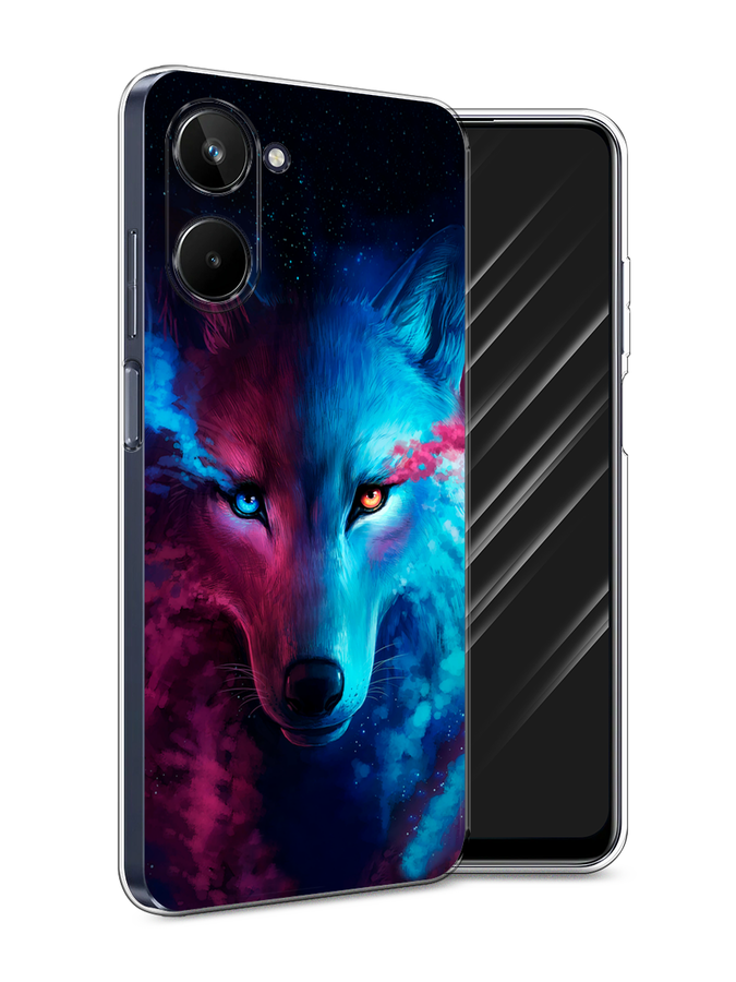 

Чехол Awog на Realme 10 4G "Волшебный волк", Голубой;розовый, 2512150-1